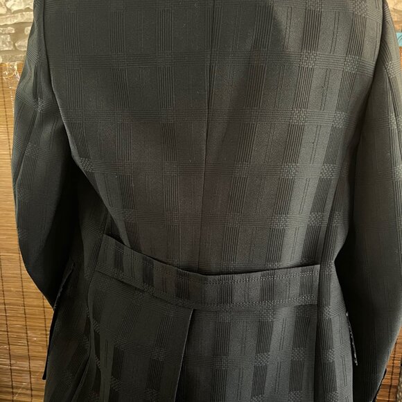 70's Navy Blue Textured Sport Coat - Picture 6 of 6